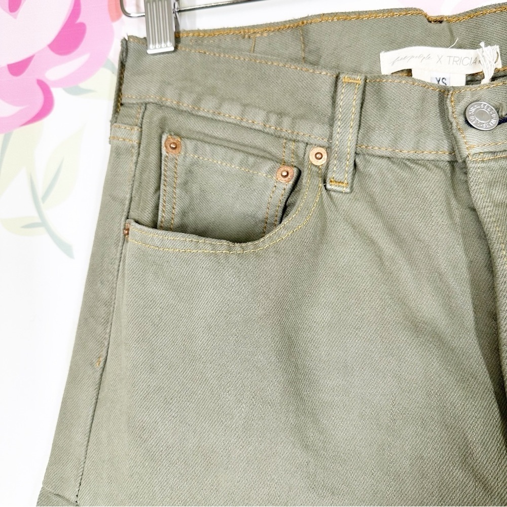 NEW Free People x Tricia Fix Reworked Denim Bell Wide Leg Flare Jeans XS - Picture 9 of 15